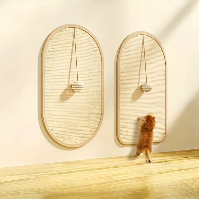 Sisal 3-in-1 Wall-Mounted Cat Scratcher Pad