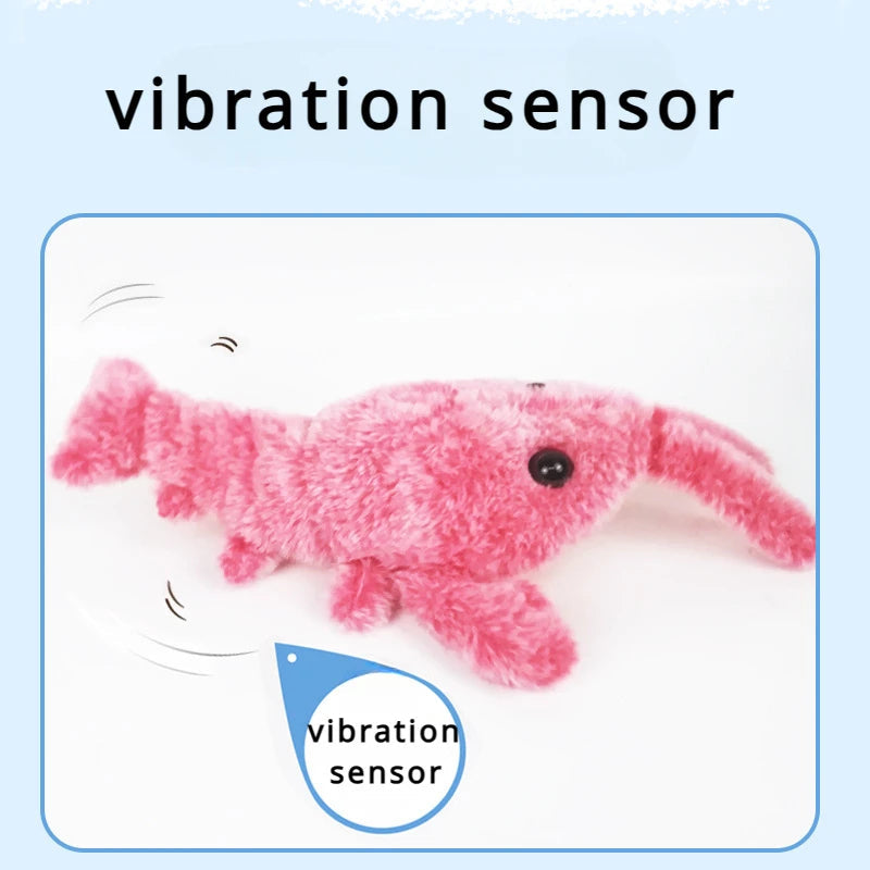 Electric Jumping Shrimp Interactive Pet Toy