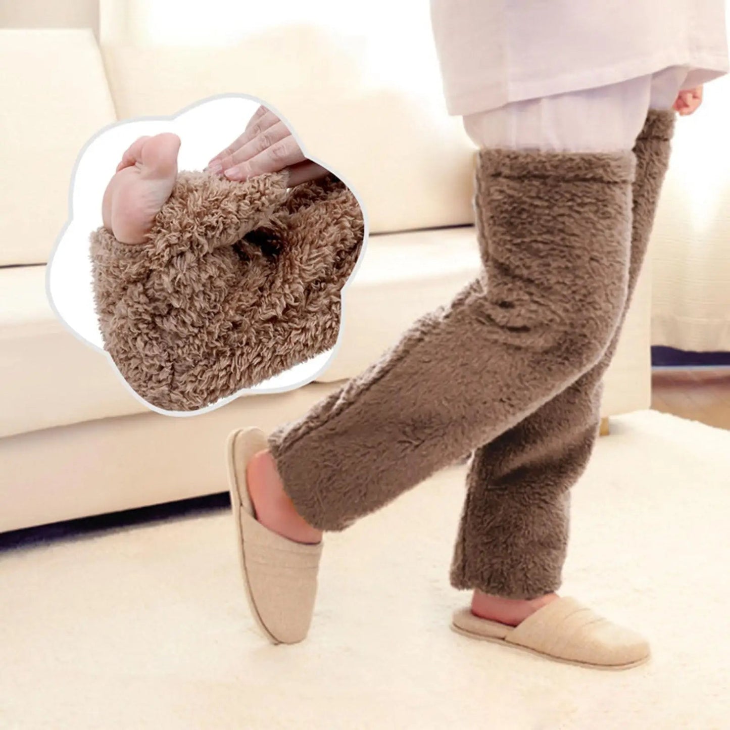 Plush Fuzzy Thigh-High Socks - Ultra-Warm and Cozy