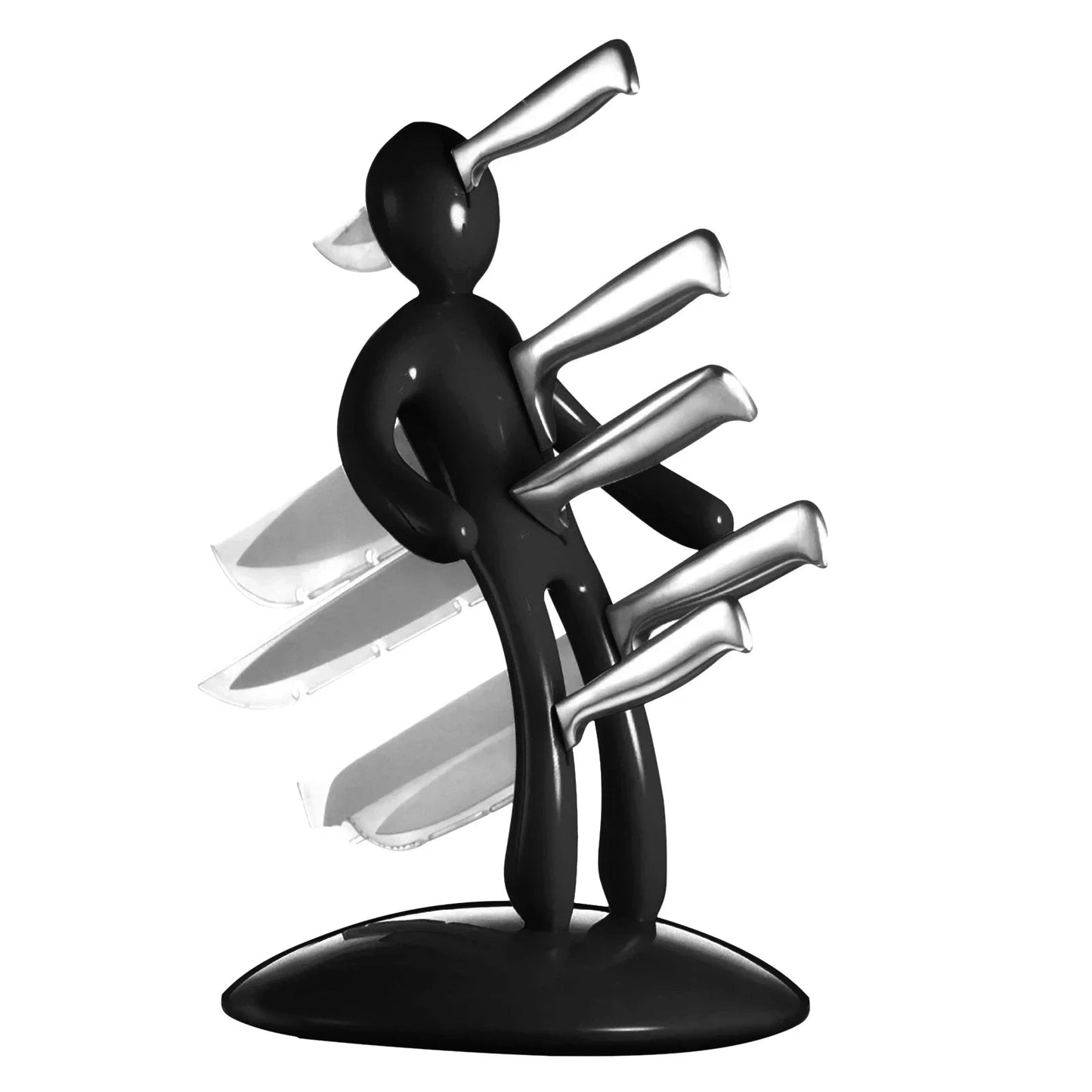 Creative Humanoid Kitchen Knife Holder Set - Unique, Fun Knife Rack for a Modern Kitchen