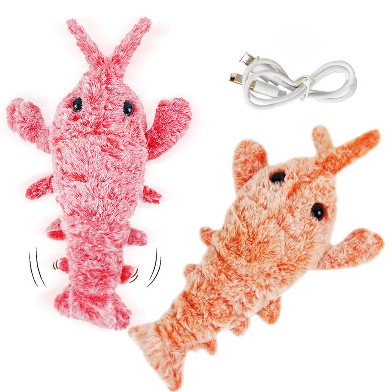 Electric Jumping Shrimp Interactive Pet Toy