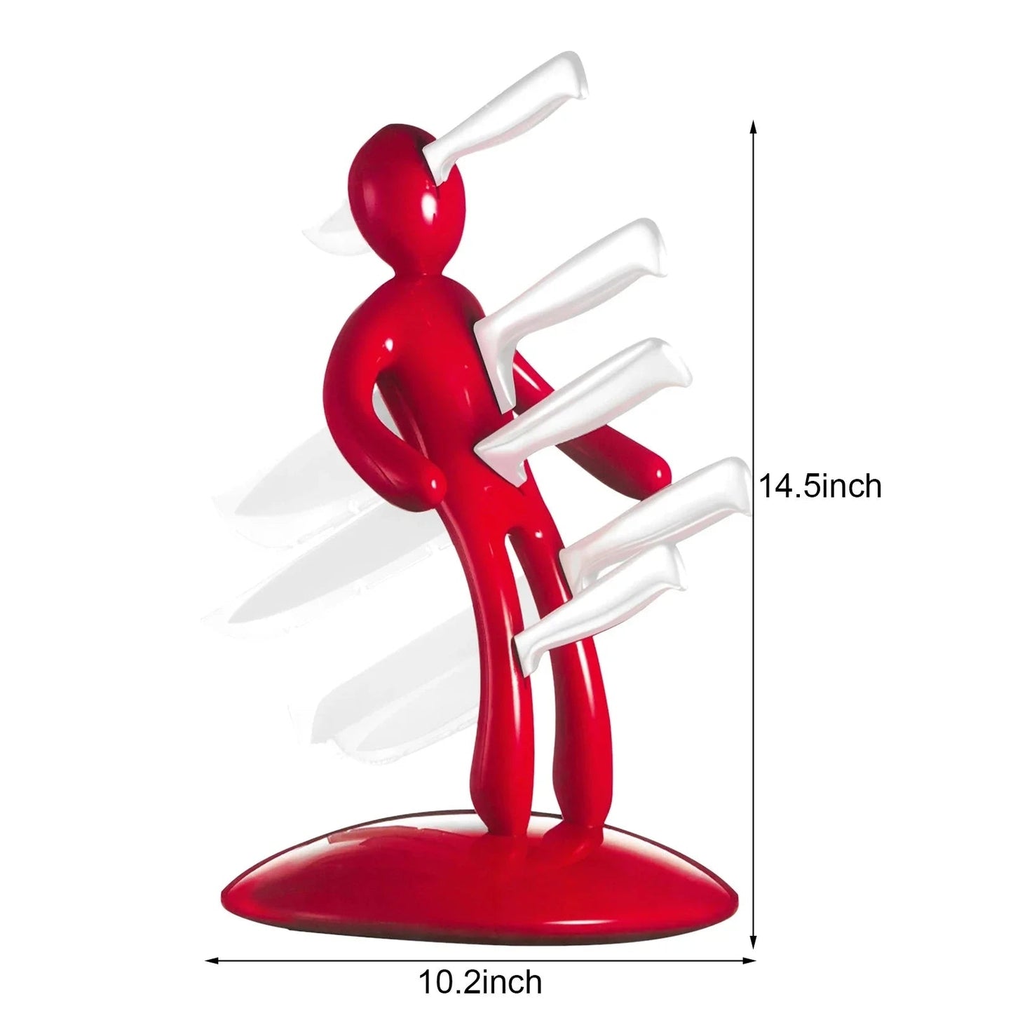 Creative Humanoid Kitchen Knife Holder Set - Unique, Fun Knife Rack for a Modern Kitchen