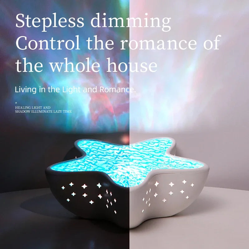 Starfish Ocean Wave Night Light Projector - Soothing Ambient Sea Glow