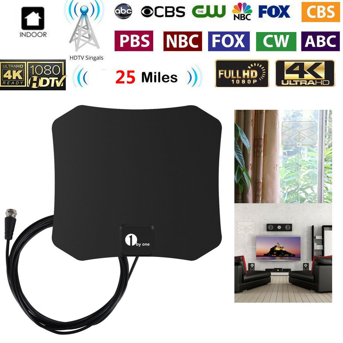 Indoor HDTV Satellite Antenna – Crystal-Clear, Powerful Reception