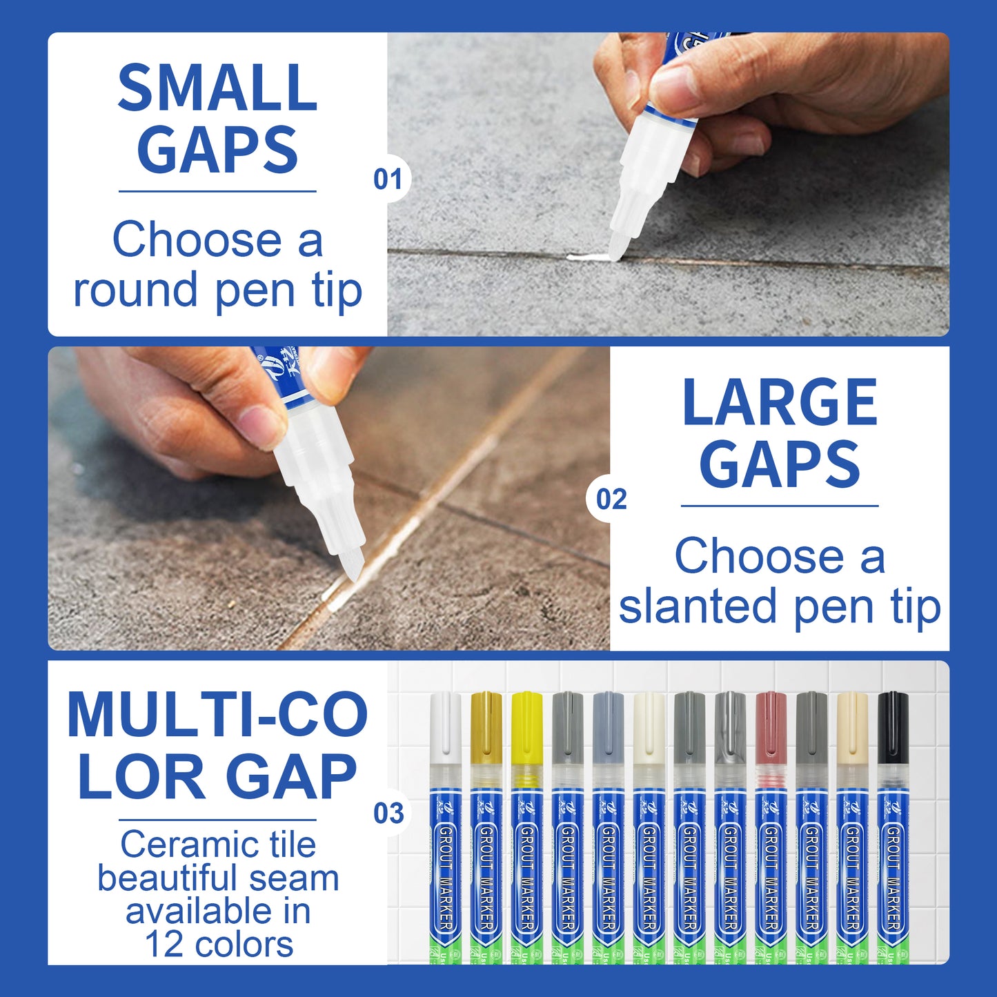FURLLO Grout Pen - Tile Touch - Up & Repair Marker