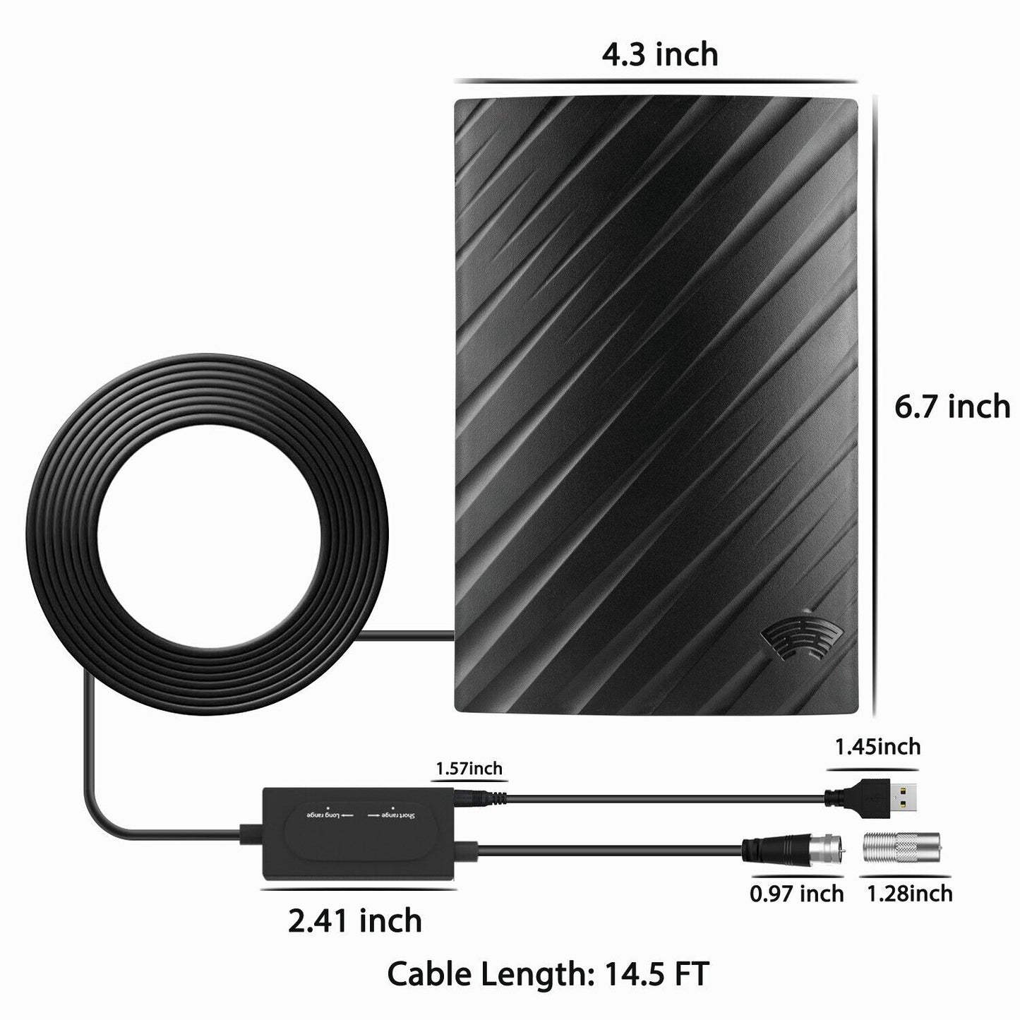 Long Range Indoor HDTV 4k Digital Antenna 600