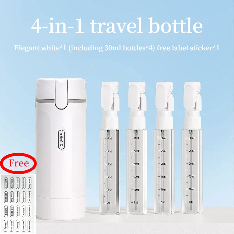 FURLLO 4 In 1 Travel Dispenser Portable Travel Bottles Leak Proof Leakproof Travel Container For Perfume Shampoo Conditioner Lotion...