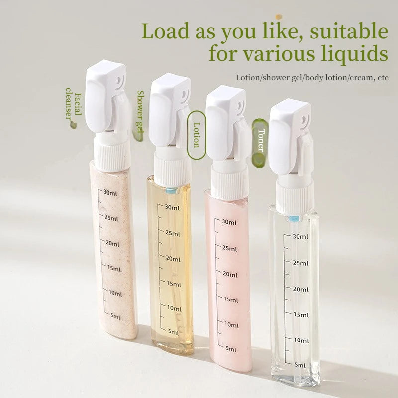 FURLLO 4 In 1 Travel Dispenser Portable Travel Bottles Leak Proof Leakproof Travel Container For Perfume Shampoo Conditioner Lotion...