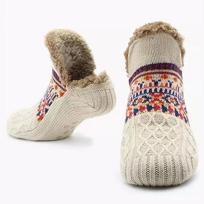 Cozy Snow-Patterned Warm Winter Socks