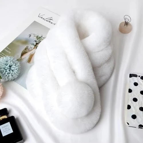 Plush Faux Fur Winter Scarf