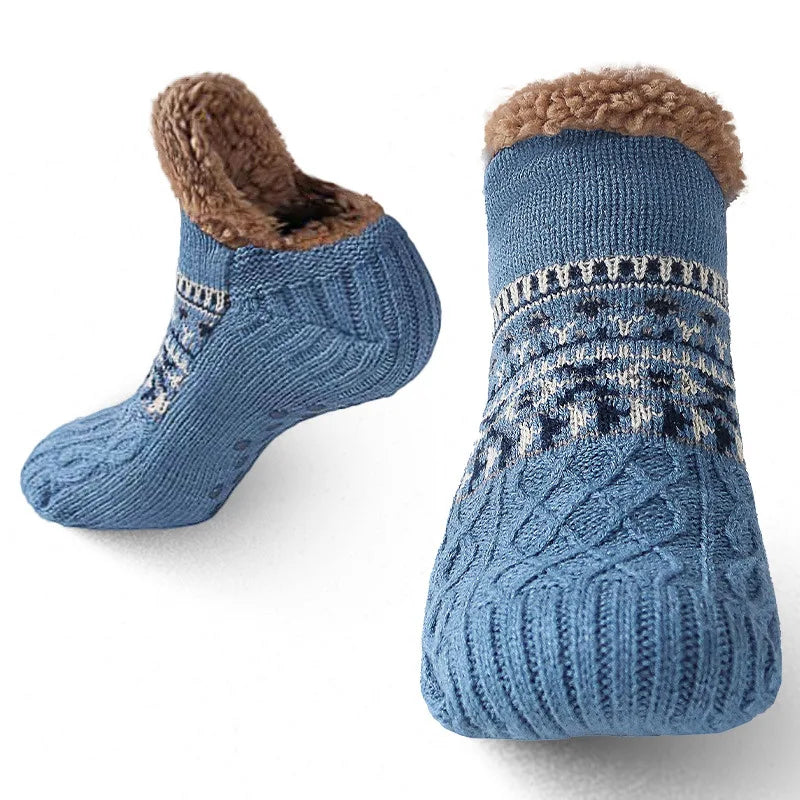 Cozy Snow-Patterned Warm Winter Socks