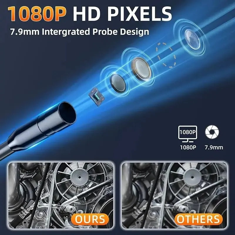 Industrial Endoscope Inspection Camera β 1080p Hd With 4.3-Inch Display Adjustable Lens