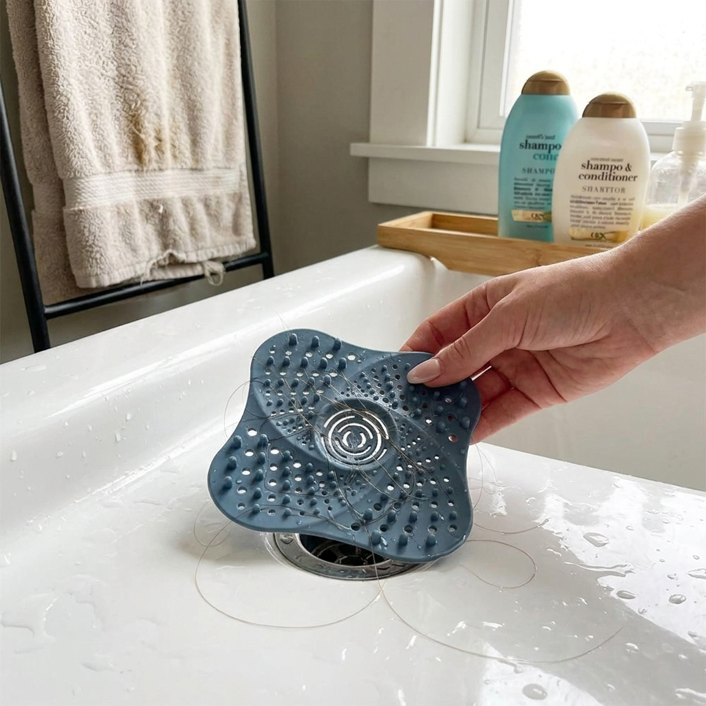 Shower Drain Catcher lifestyle