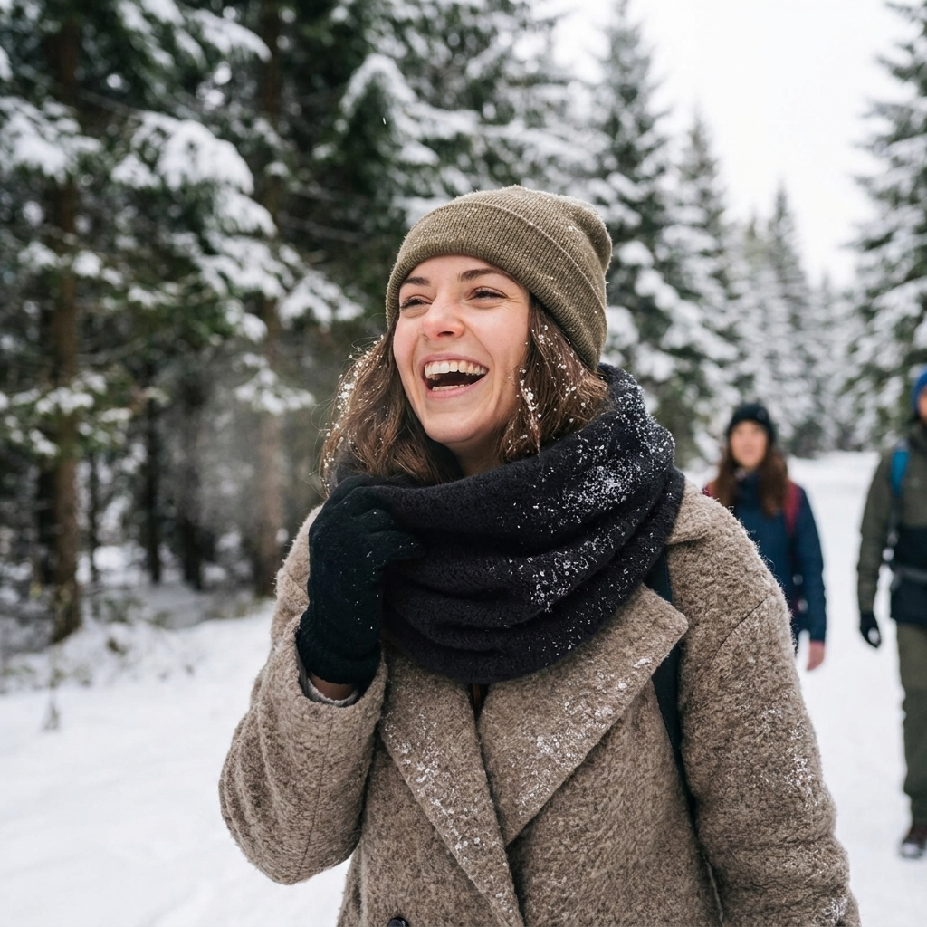 Wool Face Mask Scarf lifestyle