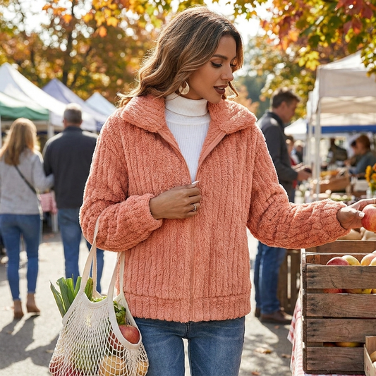 Fleece Cardigan lifestyle