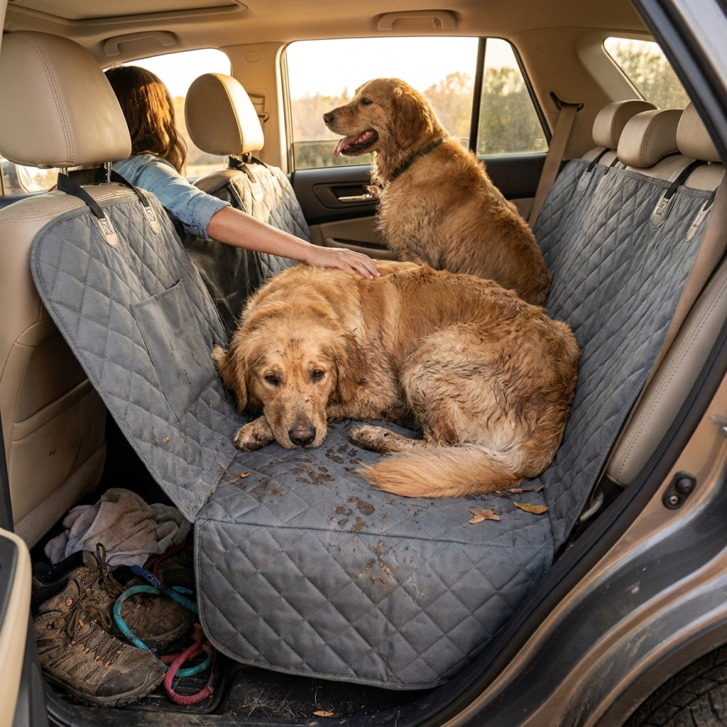 Dog Car Seat Cover lifestyle