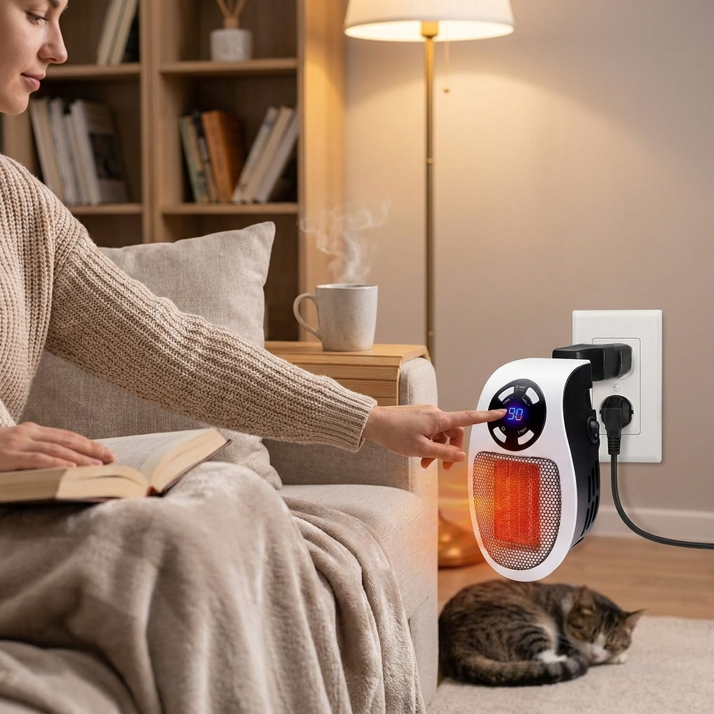 Mini Plug In Space Heater lifestyle