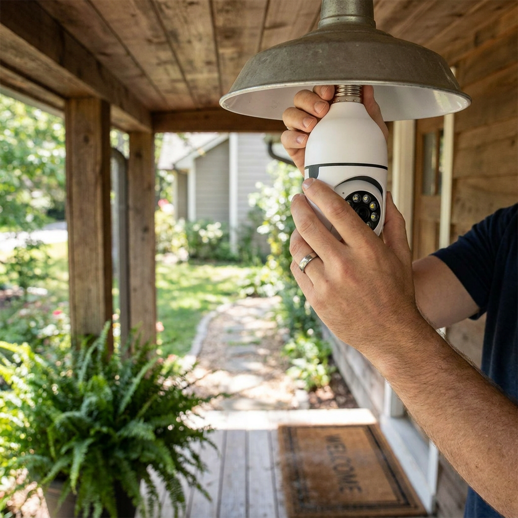 Light Bulb Security Camera lifestyle