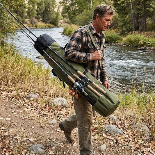 Portable Fishing Rod Tackle Bag lifestyle