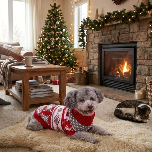 Knitted Dog Christmas Sweater