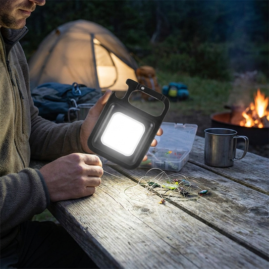 Mini LED Flashlight Keychain lifestyle