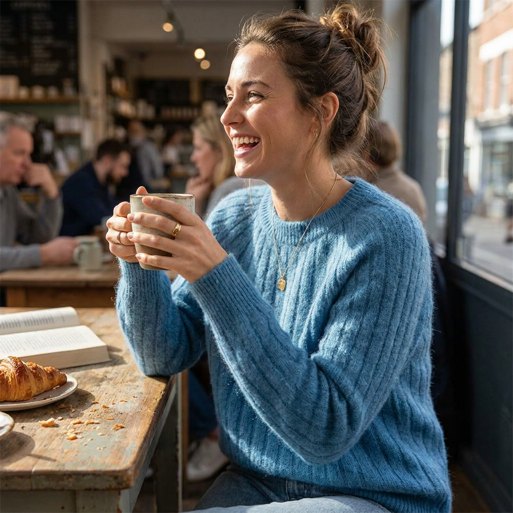 Soft Cashmere Knitted Sweater lifestyle