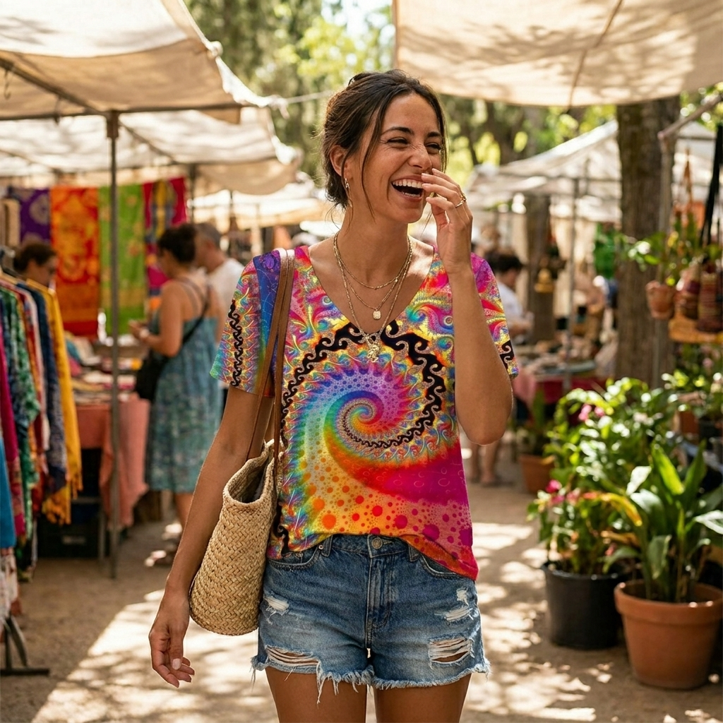 Womens Colorful Shirt lifestyle