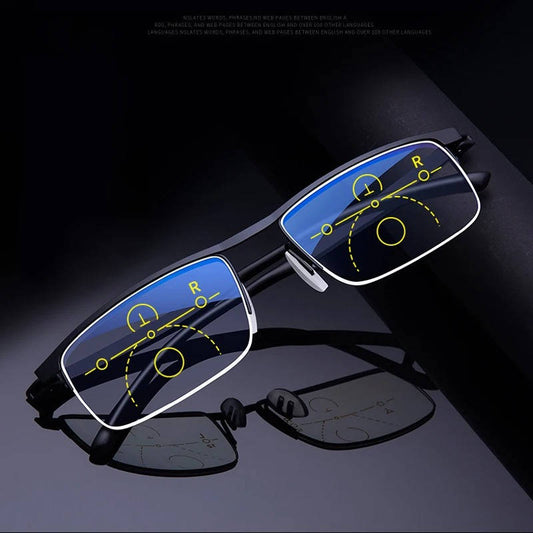 Smart German Progressive Glasses – Multifocal Intelligent Reading & Distance Eyewear
