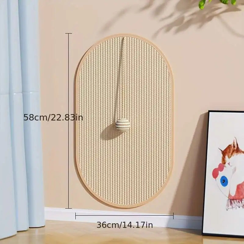 Sisal 3-in-1 Wall-Mounted Cat Scratcher Pad