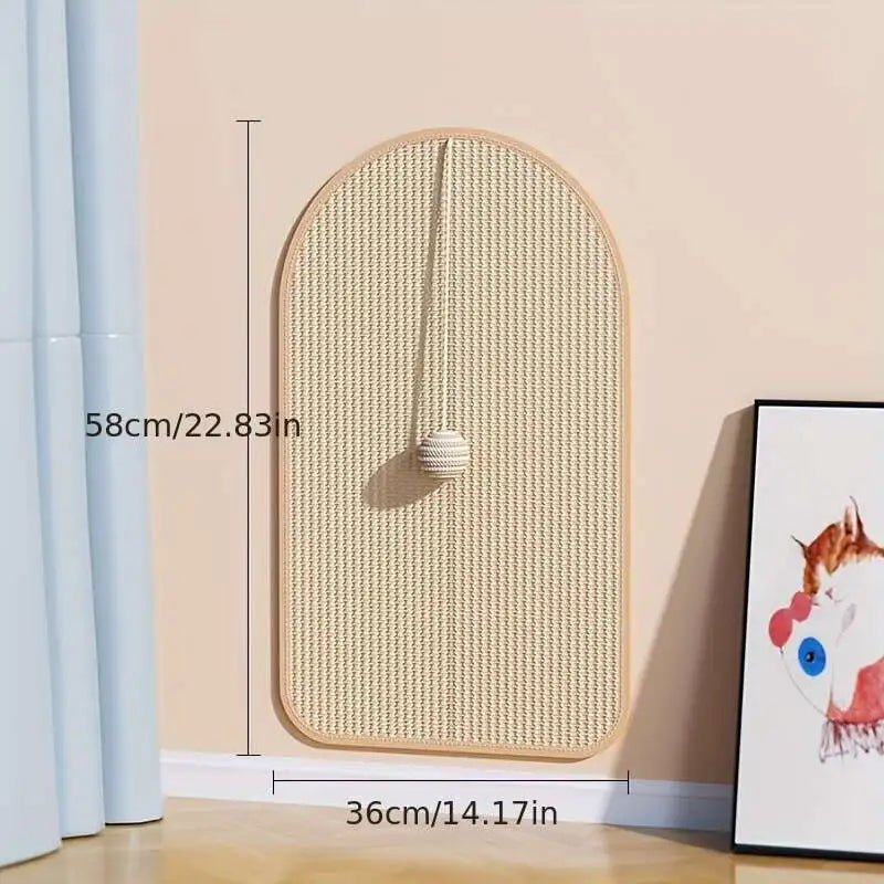 Sisal 3-in-1 Wall-Mounted Cat Scratcher Pad