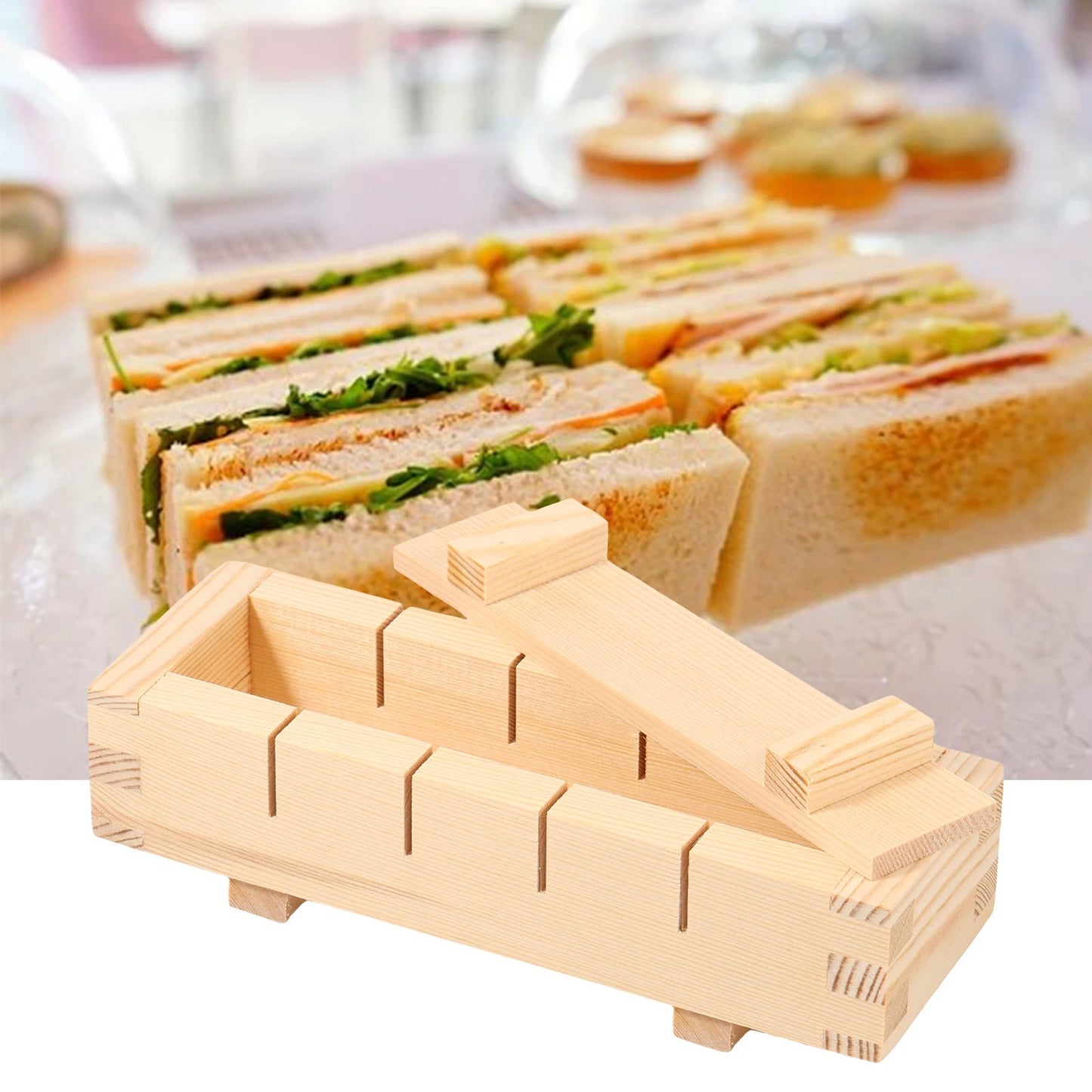 Handcrafted Wooden Sushi Press Mold - Premium Sushi Maker for Homemade Rolls