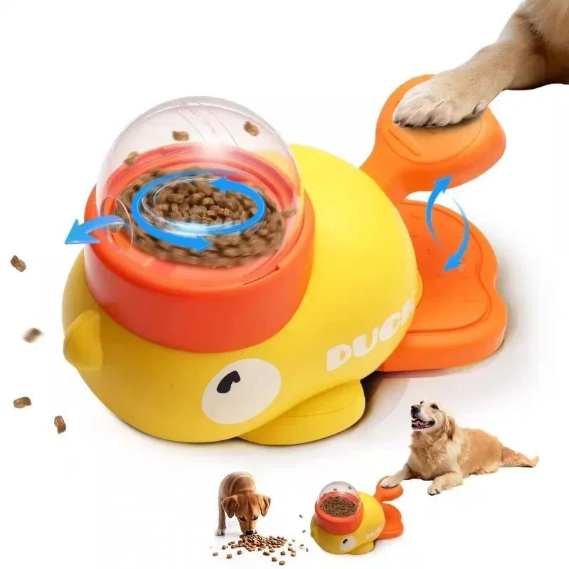 Deluxe Interactive Cartoon Duck Puzzle Feeder for Dogs
