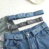 Sleek Adjustable Elastic No-Buckle Belt — Invisible, Seamless Fit