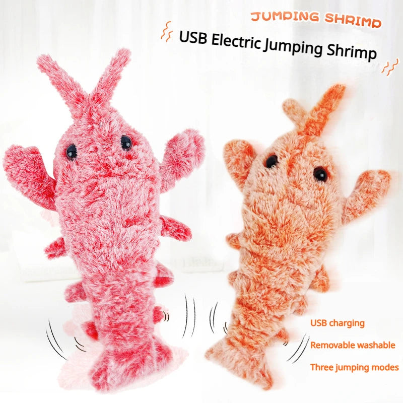 Electric Jumping Shrimp Interactive Pet Toy