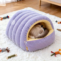 Cozy Arctic-Fleece Cat Cave Bed – Warm, Enclosed Shelter for Ultimate Comfort