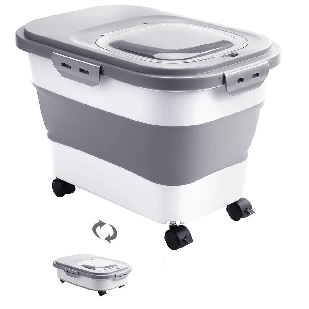 Space-Saving Foldable Food Storage Container with Large Capacity