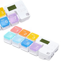Smart Electronic Weekly Pill Organizer with Alarms and Reminders