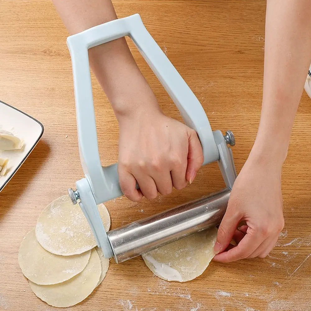 Premium Stainless Steel Adjustable Handheld Rolling Pin for Perfectly Even Dough