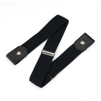 Sleek Adjustable Elastic No-Buckle Belt — Invisible, Seamless Fit
