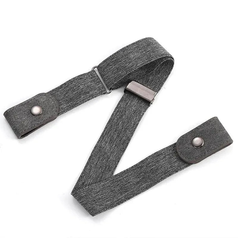 Sleek Adjustable Elastic No-Buckle Belt — Invisible, Seamless Fit