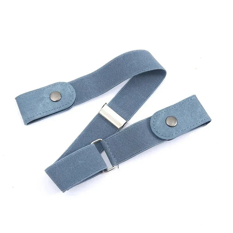Sleek Adjustable Elastic No-Buckle Belt — Invisible, Seamless Fit