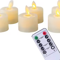 6 Pcs Realistic Flameless Candles With Remote