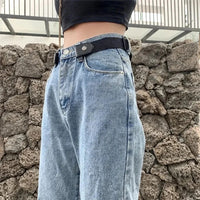 Sleek Adjustable Elastic No-Buckle Belt — Invisible, Seamless Fit