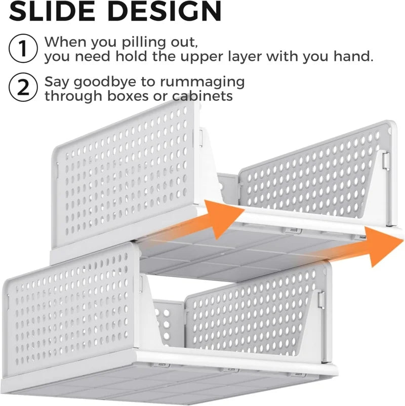 Stackable Plastic Closet Drawer Organizer – Space-Saving Storage Solution