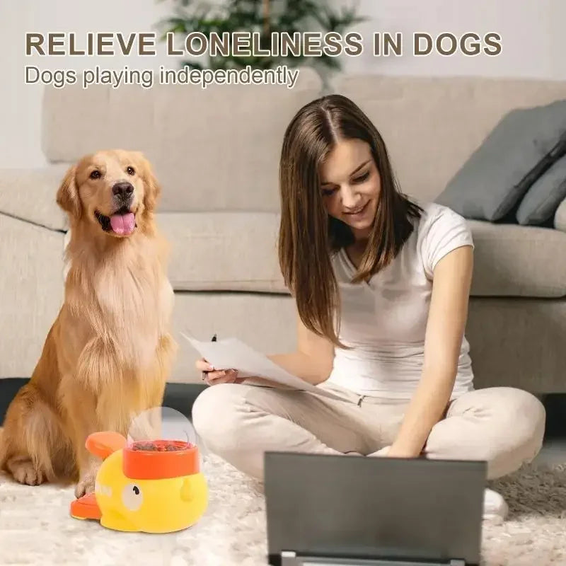 Deluxe Interactive Cartoon Duck Puzzle Feeder for Dogs