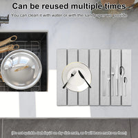 Foldable Diatomite Stone Dish Drying Mat — Compact, Ultra-Absorbent & Quick-Drying Kitchen Mat