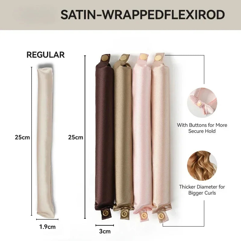 Satin Headband Heatless Hair Curler for Effortless, No-Heat Curls
