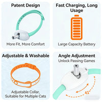 USB-Charging Interactive Laser Cat Collar for Hours of Fun