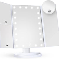 Tri-Fold Led Makeup Mirror With Light