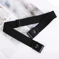 Sleek Adjustable Elastic No-Buckle Belt — Invisible, Seamless Fit